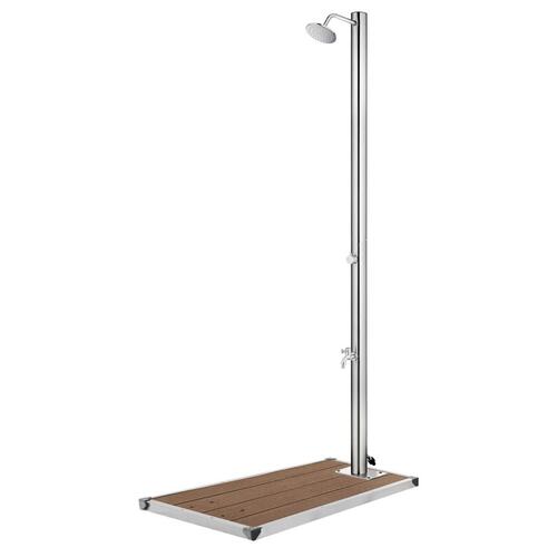 Havebruser med brun bund 220 cm rustfrit stål