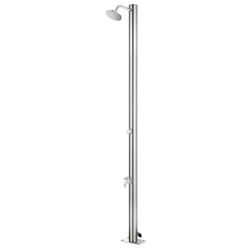 Havebruser med brun bund 220 cm rustfrit stål
