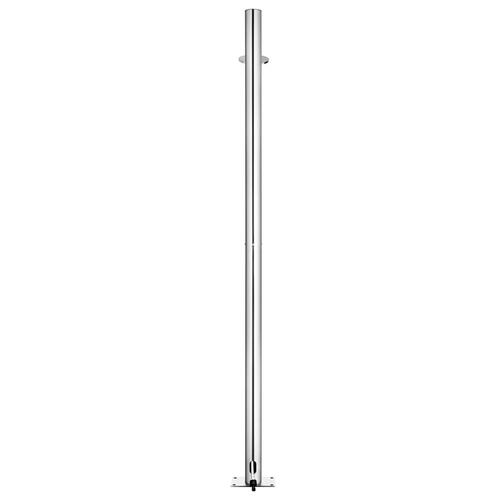 Havebruser med brun bund 220 cm rustfrit stål