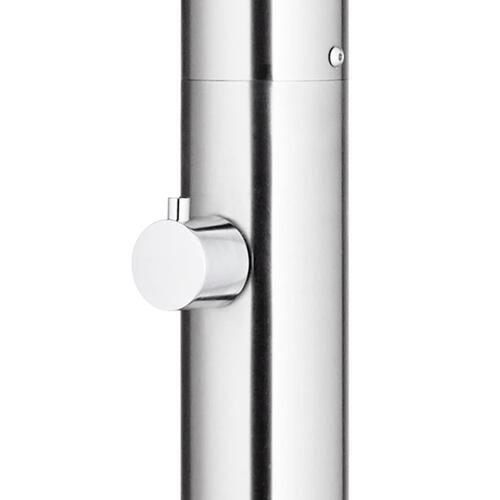 Havebruser med brun bund 220 cm rustfrit stål
