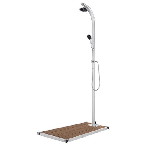 Havebruser med brun bund 220 cm aluminium