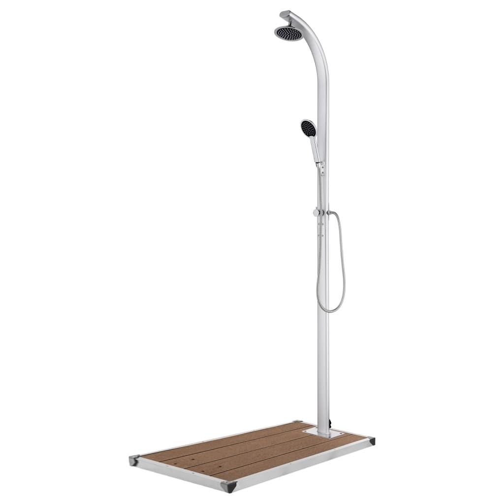 Havebruser med brun bund 220 cm aluminium