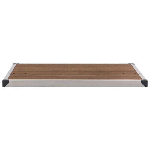 Havebruser med brun bund 220 cm aluminium