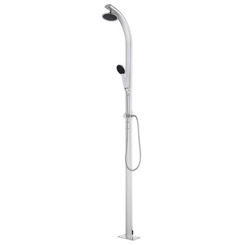 Havebruser med grå bund 220 cm aluminium
