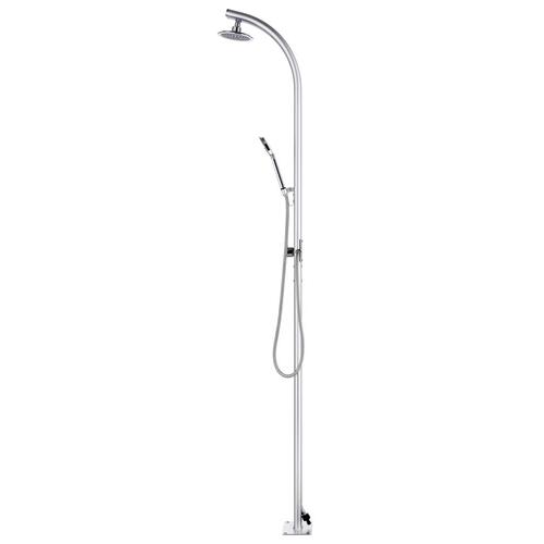 Havebruser med grå bund 220 cm aluminium