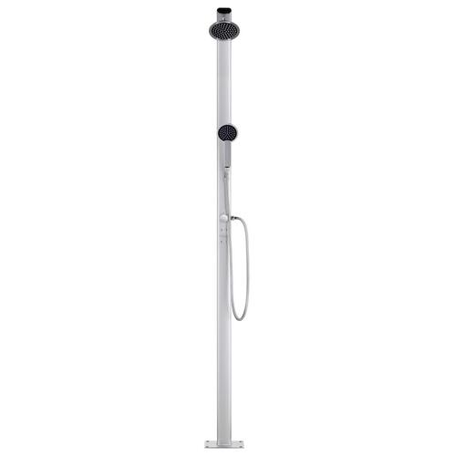 Havebruser med grå bund 220 cm aluminium