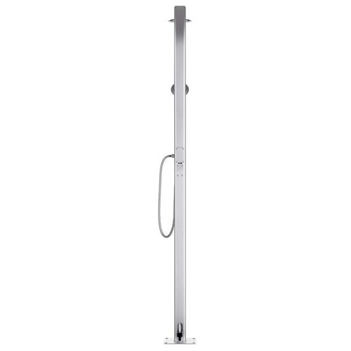 Havebruser med grå bund 220 cm aluminium