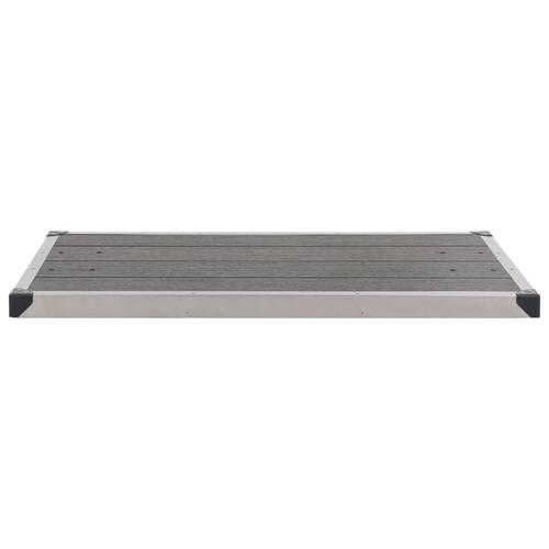 Havebruser med grå bund 220 cm aluminium