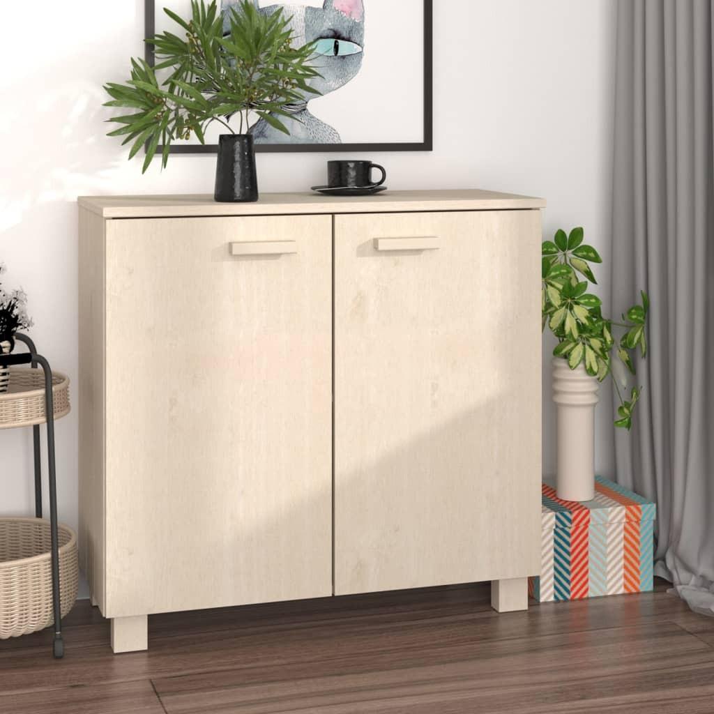 Skænk HAMAR 85x35x80 cm massivt fyrretræ honningbrun