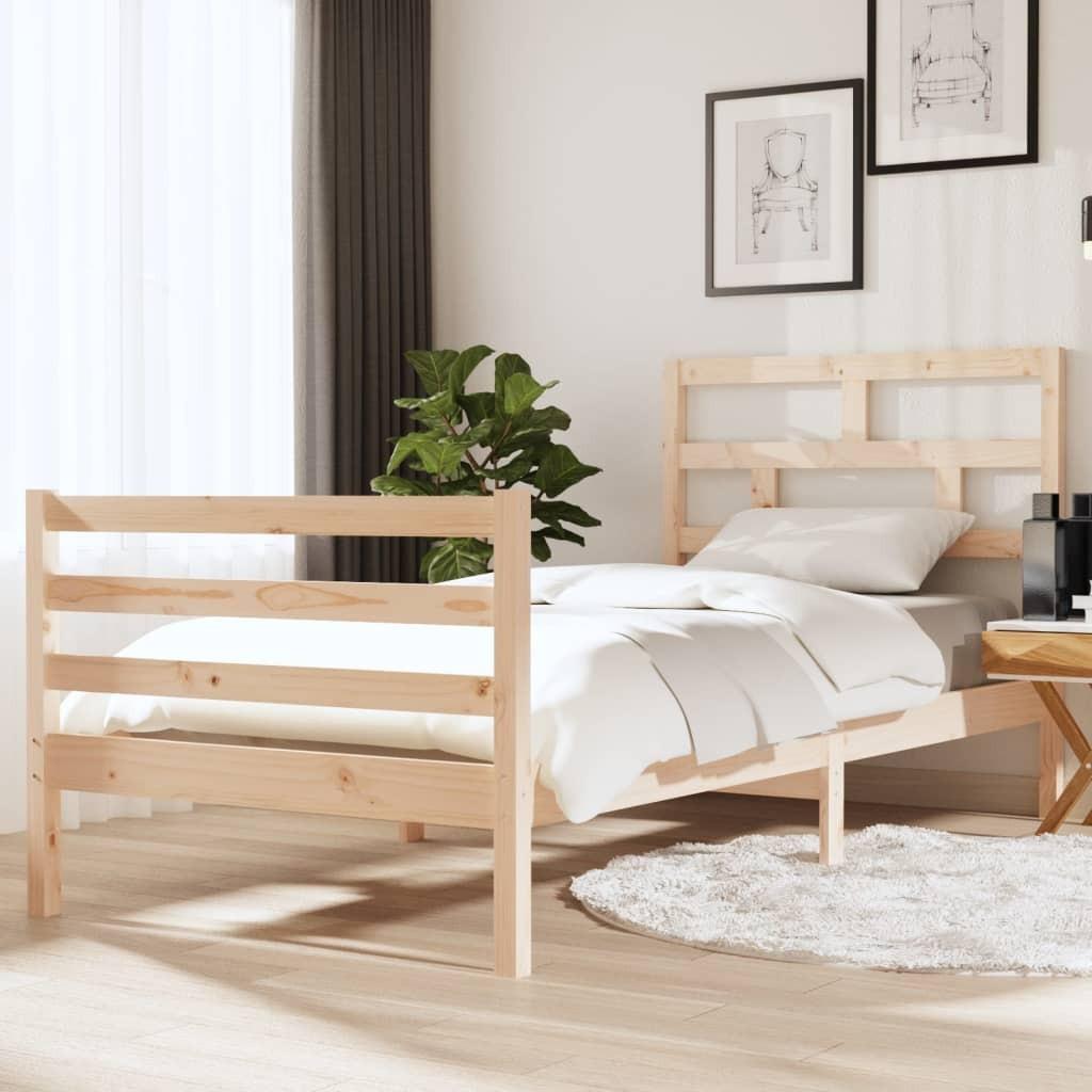 Sengeramme 90x190 cm Single massivt træ