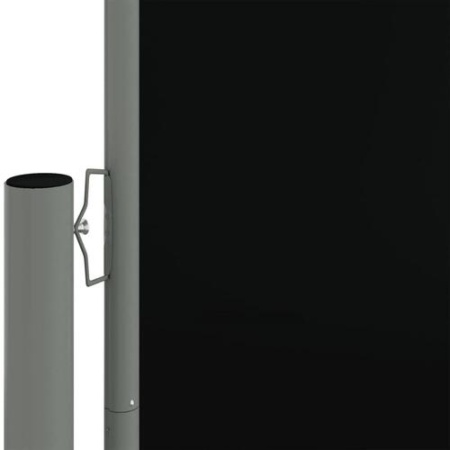 Sammenrullelig sidemarkise 180x1200 cm sort
