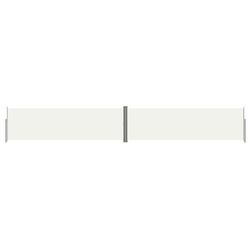 Sammenrullelig sidemarkise 180x1200 cm cremefarvet