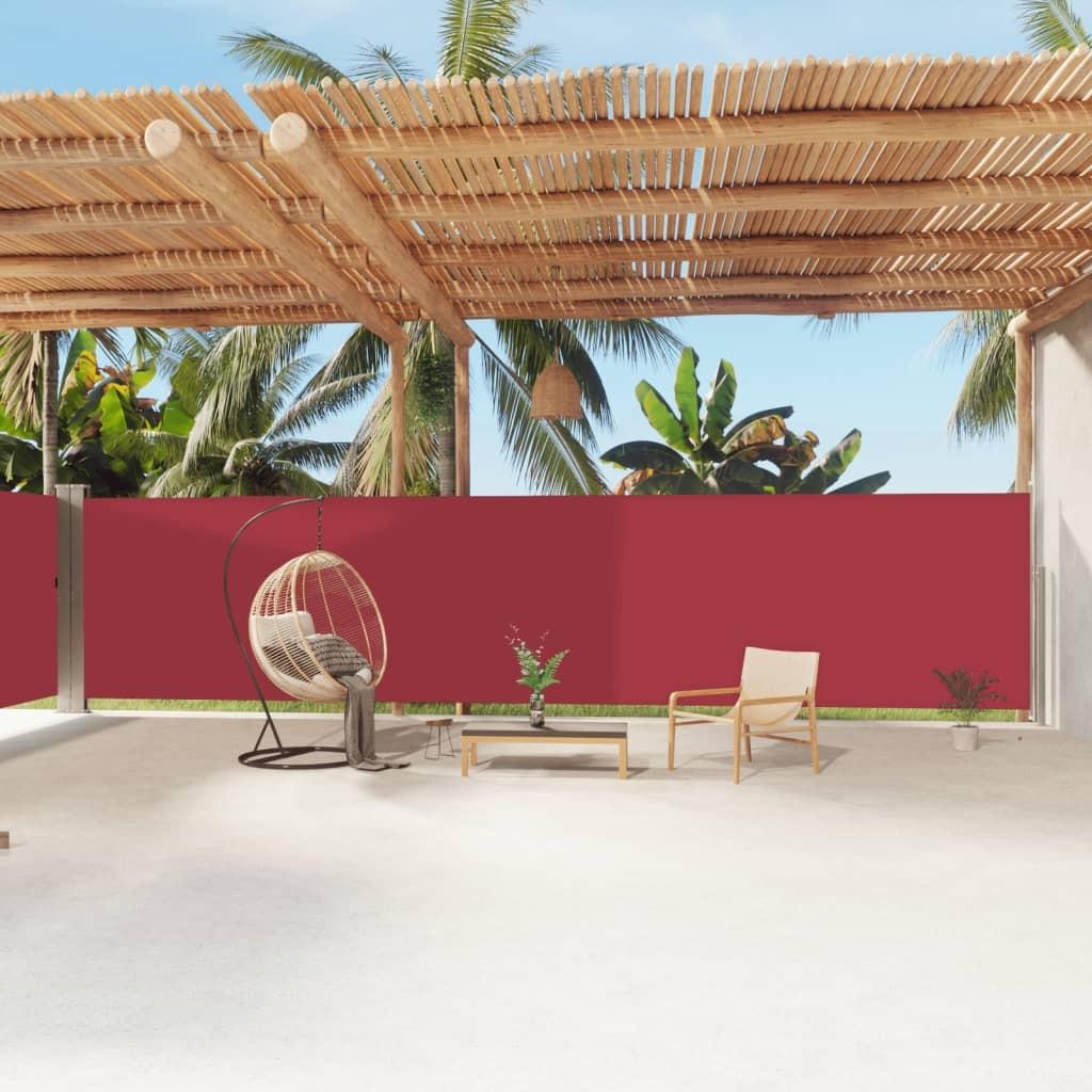 Sammenrullelig sidemarkise 180x1200 cm rød