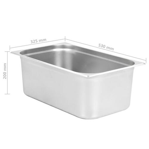 Gastronorm beholder 2 stk. GN 1/1 200 mm rustfrit stål