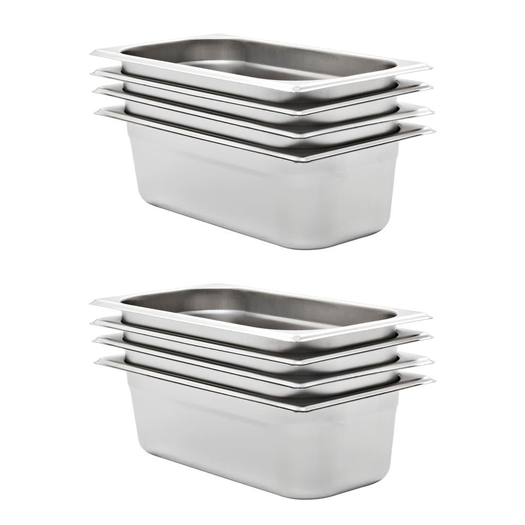 Gastronorm beholder 8 stk. GN 1/3 100 mm rustfrit stål