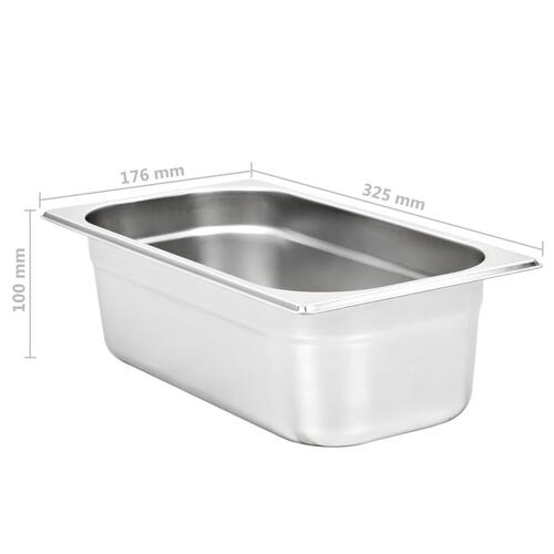 Gastronorm beholder 8 stk. GN 1/3 100 mm rustfrit stål