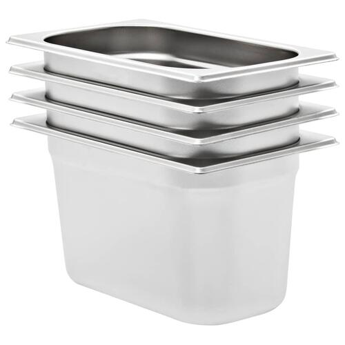 Gastronorm beholder 4 stk. GN 1/4 150 mm rustfrit stål