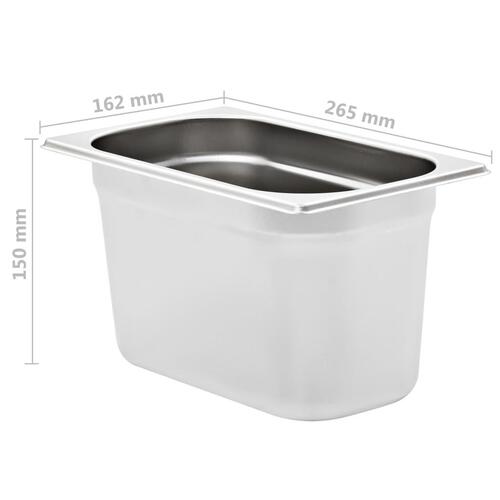 Gastronorm beholder 4 stk. GN 1/4 150 mm rustfrit stål