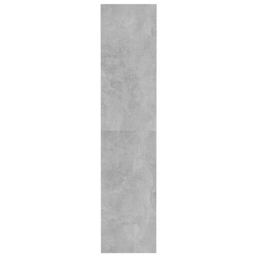 Bogreol/rumdeler 80x30x135 cm konstrueret træ betongrå