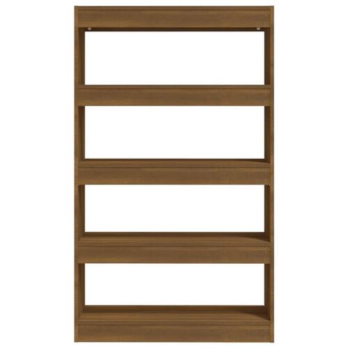 Bogreol/rumdeler 80x30x135 cm konstrueret træ brun egetræ