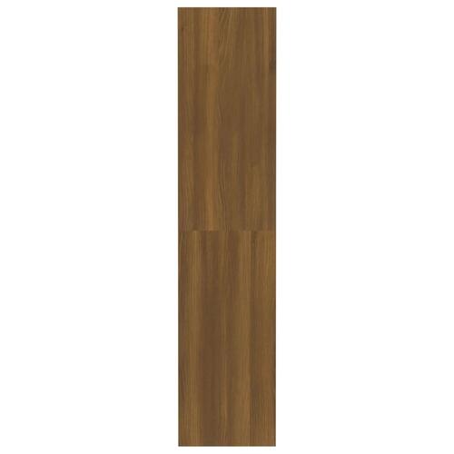 Bogreol/rumdeler 80x30x135 cm konstrueret træ brun egetræ