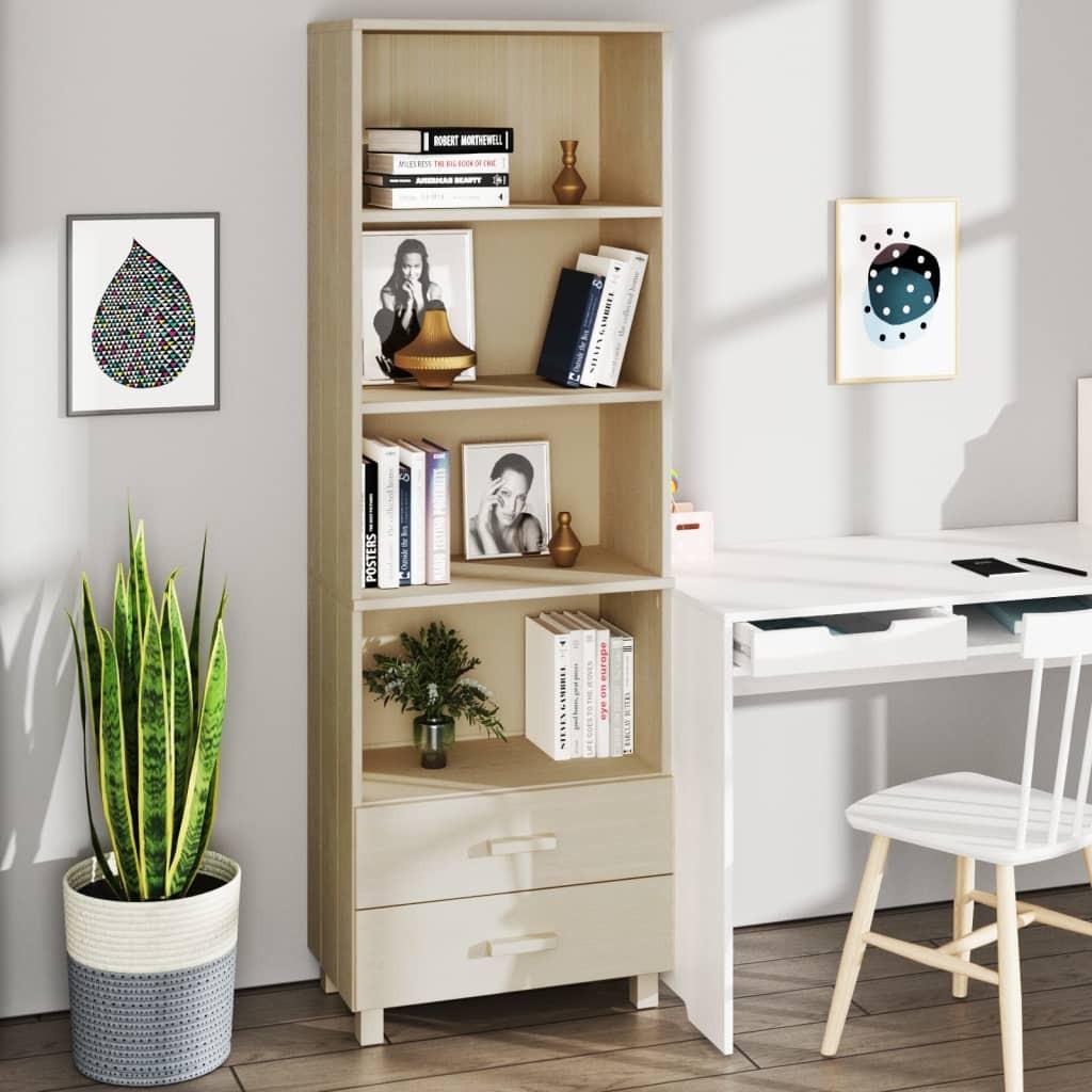 Højskab HAMAR 60x35x180 cm fyrretræ honningbrun