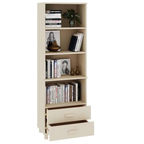 Højskab HAMAR 60x35x180 cm fyrretræ honningbrun