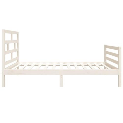 Sengeramme 90x190 cm Single massivt træ hvid