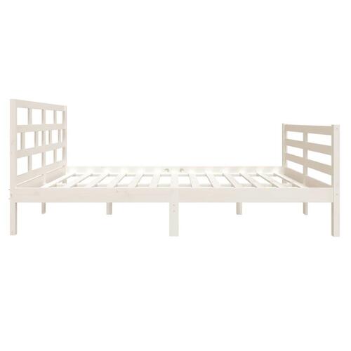 Sengeramme 120x190 cm Small Double massivt træ hvid