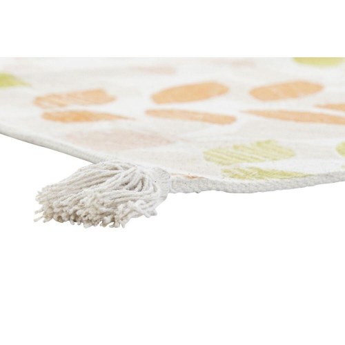 Tæppe - beige/multifarvet bladmotiv 160×230 cm