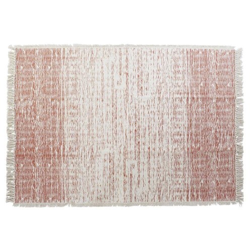 Tæppe - beige/orange med frynser 160 × 230 cm