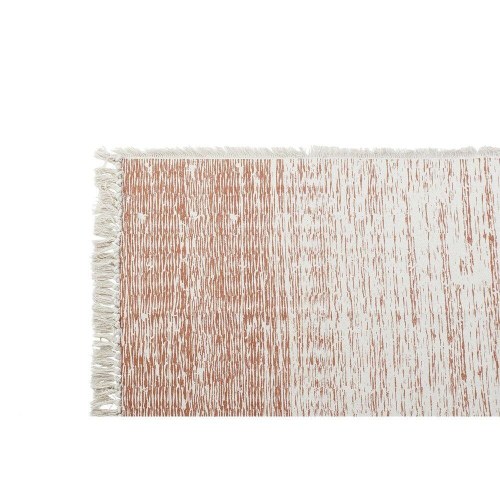 Tæppe - beige/orange med frynser 160 × 230 cm