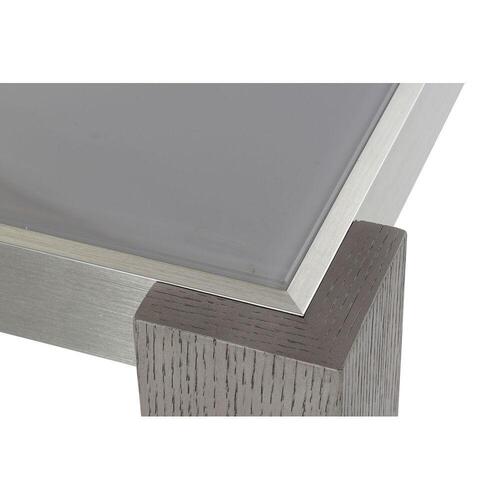 Spisebord Krystal Grå Aluminium Hrast Hærdet glas (162 x 92 x 74 cm)