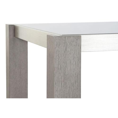 Spisebord Krystal Grå Aluminium Hrast Hærdet glas (162 x 92 x 74 cm)