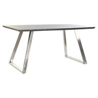 Spisebord Sort Stål Træ MDF 160 x 90 x 76 cm