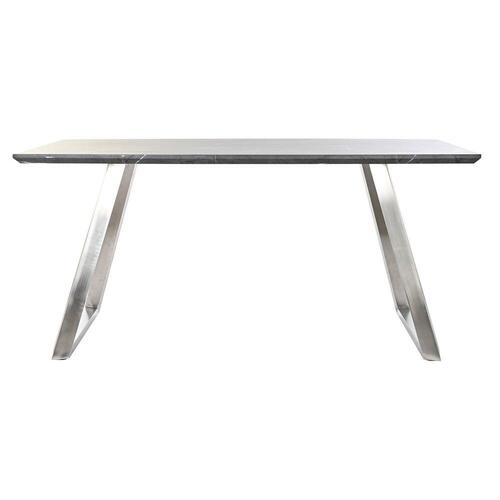 Spisebord Sort Stål Træ MDF 160 x 90 x 76 cm