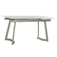 Spisebord Krystal Gylden Metal Hvid (140 x 80 x 76 cm)