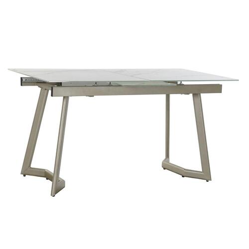 Spisebord Krystal Gylden Metal Hvid (140 x 80 x 76 cm)