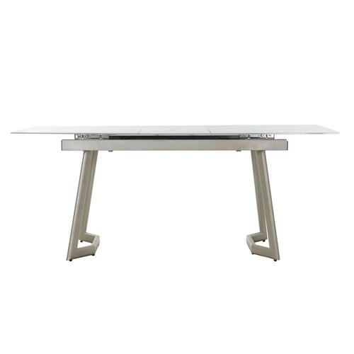 Spisebord Krystal Gylden Metal Hvid (140 x 80 x 76 cm)