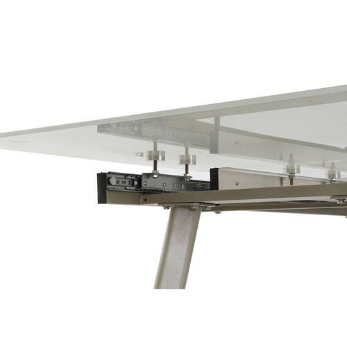 Spisebord Krystal Gylden Metal Hvid (140 x 80 x 76 cm)
