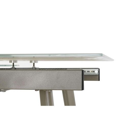 Spisebord Krystal Gylden Metal Hvid (140 x 80 x 76 cm)