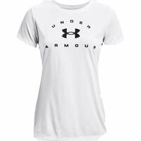 Kortærmet T-shirt til Kvinder Under Armour Tech Solid Hvid XS