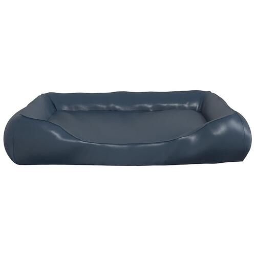 Hundeseng 105x80x25 cm kunstlæder mørkeblå