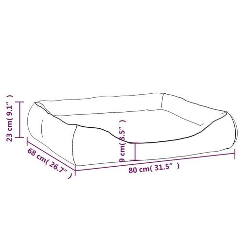 Hundeseng 80x68x23 cm kunstlæder sort