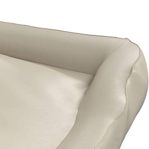 Hundeseng 105x80x25 cm kunstlæder beige
