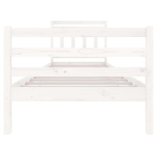 Sengeramme 90x200 cm massivt træ hvid