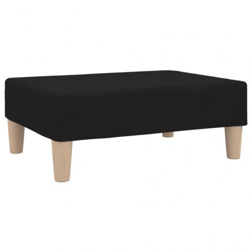 2-personers sovesofa med fodskammel stof sort