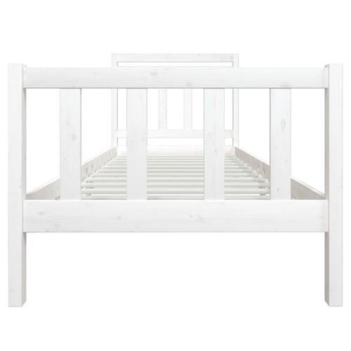 Sengeramme 90x200 cm massivt træ hvid