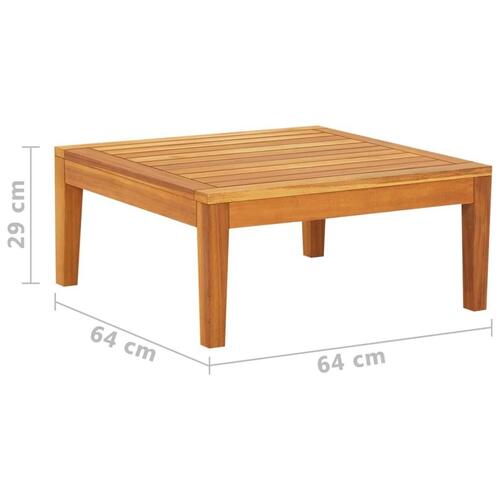 Havebord 64x64x29 cm massivt akacietræ