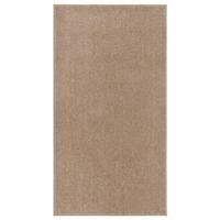 Gulvtæppe 80x150 cm kort luv brun